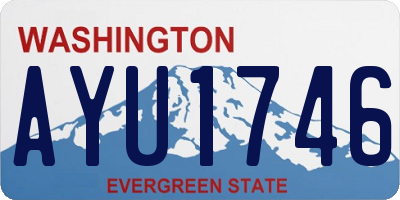 WA license plate AYU1746