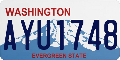 WA license plate AYU1748