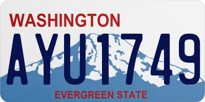 WA license plate AYU1749