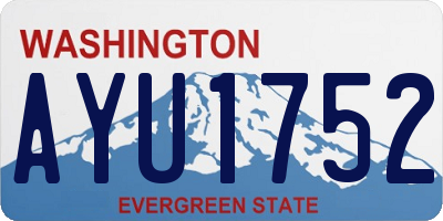 WA license plate AYU1752
