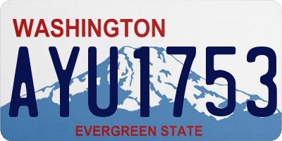 WA license plate AYU1753