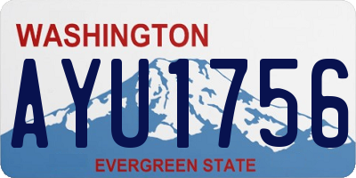 WA license plate AYU1756