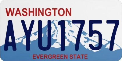 WA license plate AYU1757