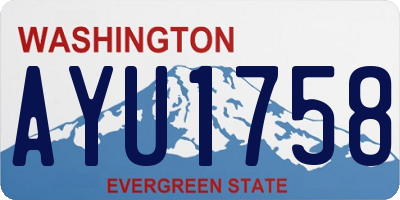 WA license plate AYU1758