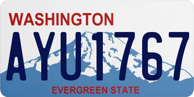 WA license plate AYU1767