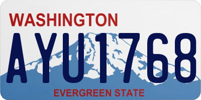 WA license plate AYU1768
