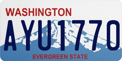 WA license plate AYU1770