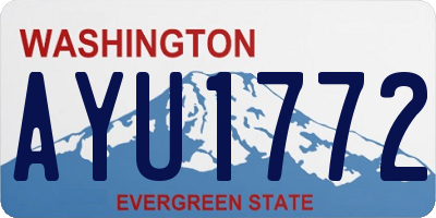 WA license plate AYU1772