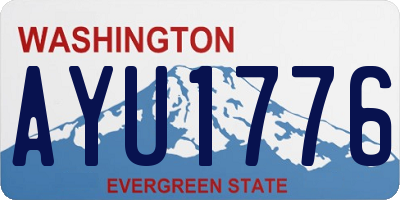 WA license plate AYU1776