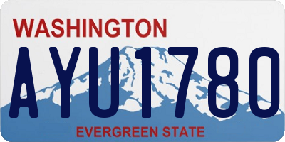 WA license plate AYU1780