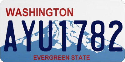 WA license plate AYU1782