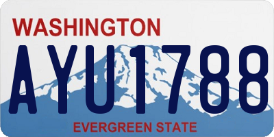 WA license plate AYU1788