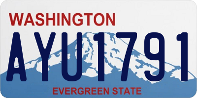 WA license plate AYU1791