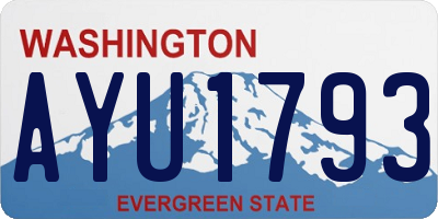 WA license plate AYU1793
