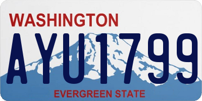 WA license plate AYU1799