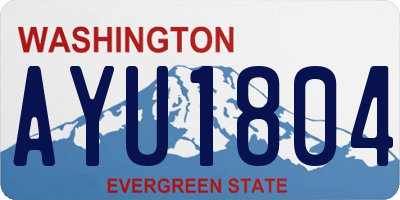 WA license plate AYU1804