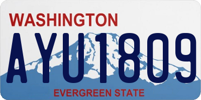 WA license plate AYU1809