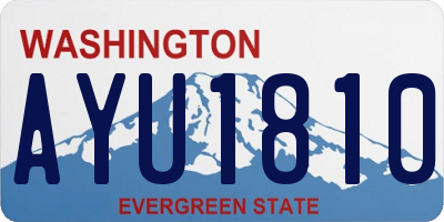 WA license plate AYU1810