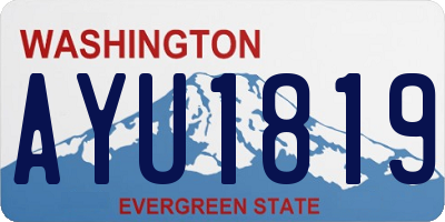 WA license plate AYU1819