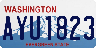 WA license plate AYU1823