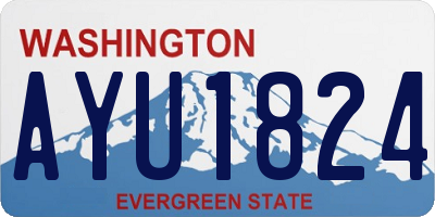 WA license plate AYU1824