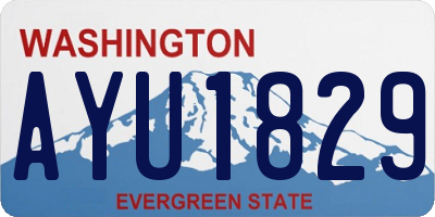 WA license plate AYU1829