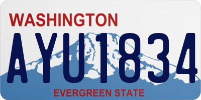 WA license plate AYU1834