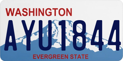 WA license plate AYU1844