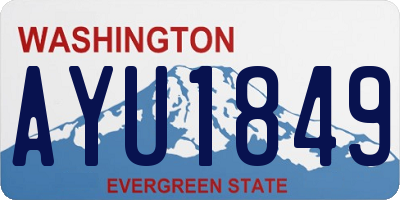WA license plate AYU1849