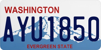 WA license plate AYU1850