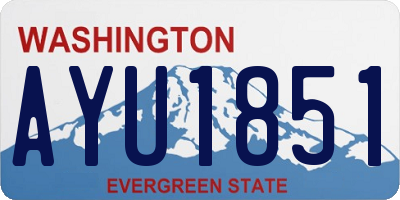 WA license plate AYU1851