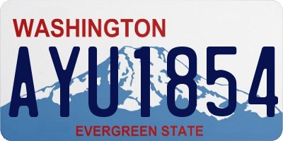 WA license plate AYU1854