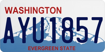 WA license plate AYU1857