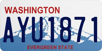 WA license plate AYU1871