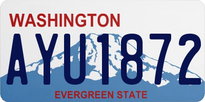 WA license plate AYU1872