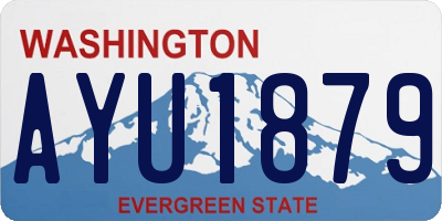 WA license plate AYU1879