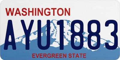 WA license plate AYU1883