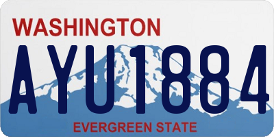 WA license plate AYU1884