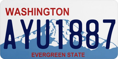 WA license plate AYU1887