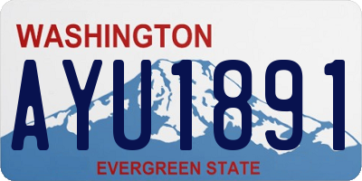 WA license plate AYU1891