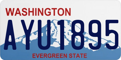 WA license plate AYU1895