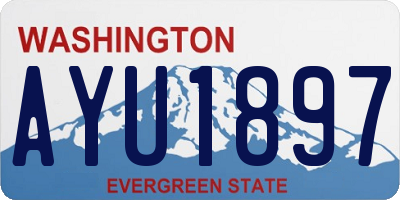 WA license plate AYU1897