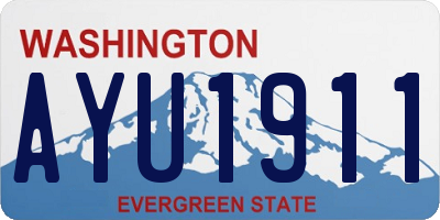 WA license plate AYU1911