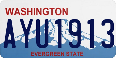 WA license plate AYU1913