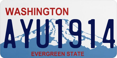 WA license plate AYU1914