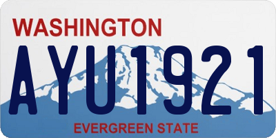 WA license plate AYU1921