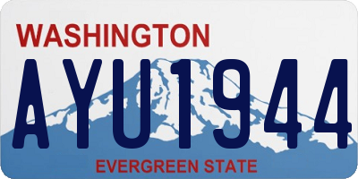 WA license plate AYU1944