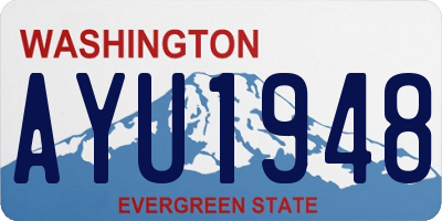 WA license plate AYU1948