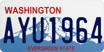 WA license plate AYU1964