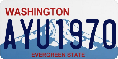 WA license plate AYU1970